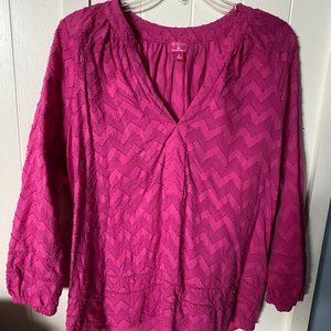 Trina Turk x INC fuchsia pink pullover top SIZE MEDIUM